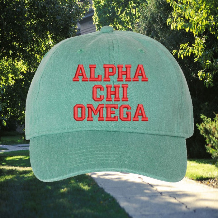Alpha Chi Omega.jpg Comfort Colors Varsity Hat