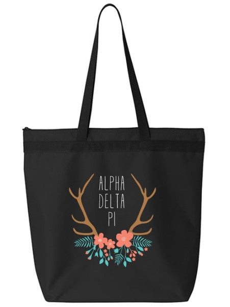 Alpha Delta Pi Antler Tote Bag