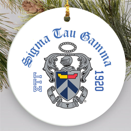 Sigma Tau Gamma Round Crest Ornament