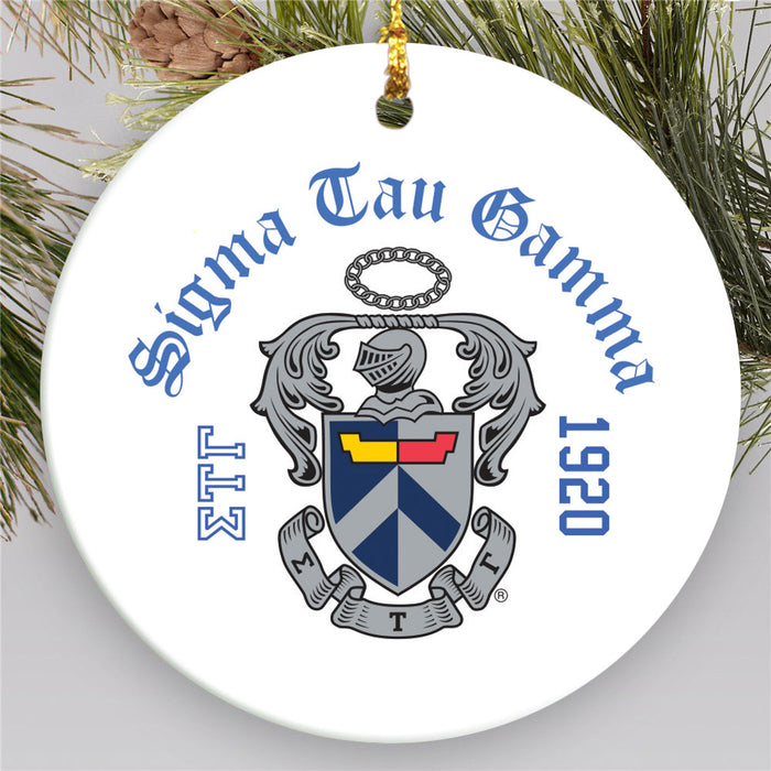 Sigma Tau Gamma Round Crest Ornament