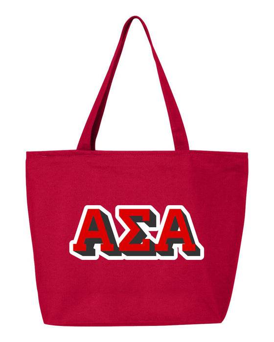 Alpha Sigma Alpha 3D Tote Bag