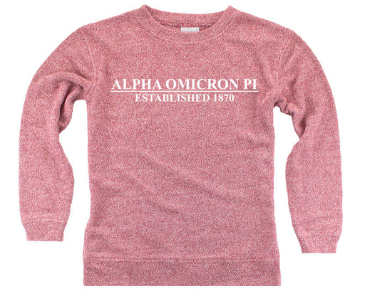 Alpha Omicron Pi Year Established Cozy Sweater