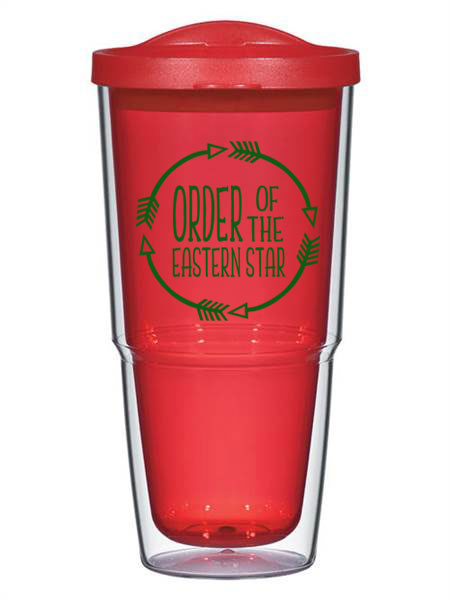 Order Of The Eastern Star Circle Arrows 24 oz Tumbler with Lid