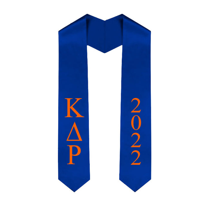 Kappa Delta Rho Vertical Grad Stole with Letters & Year