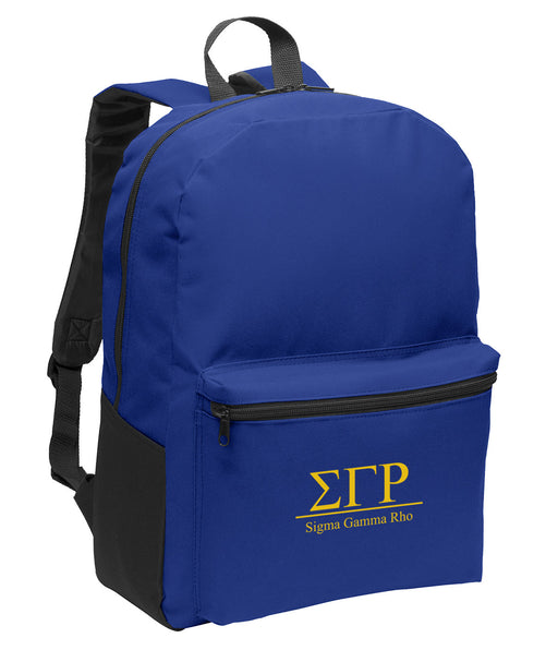 Sigma Gamma Rho Collegiate Embroidered Backpack