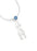 Alpha Delta Pi Sterling Silver Lavaliere Pendant with Swarovski Crystal