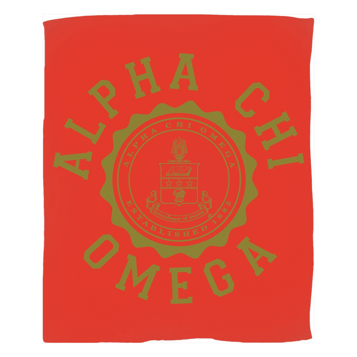 Alpha Chi Omega Seal Fleece Blankets Alpha Chi Omega Seal Fleece Blankets