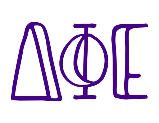 Delta Phi Epsilon Inline Greek Letter Sticker - 2.5