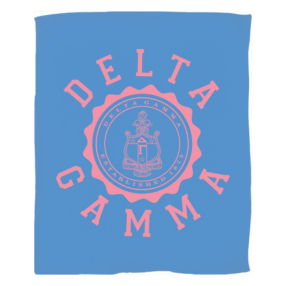 Delta Gamma Seal Fleece Blankets Delta Gamma Seal Fleece Blankets