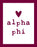 Alpha Phi Heart Sticker
