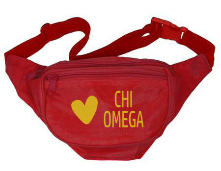 Chi Omega Heart Fanny Pack