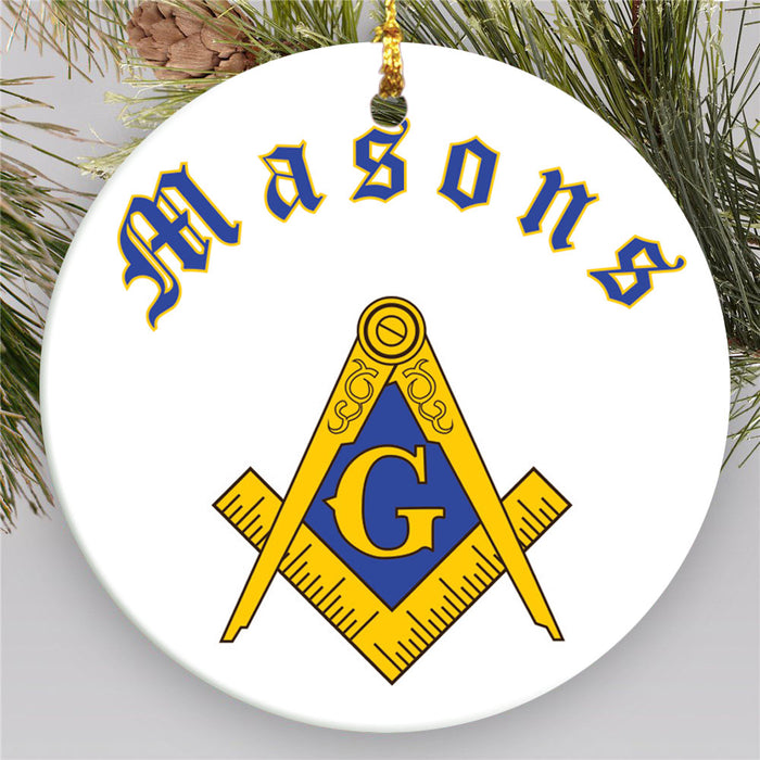 Masons.jpg Round Crest Ornament