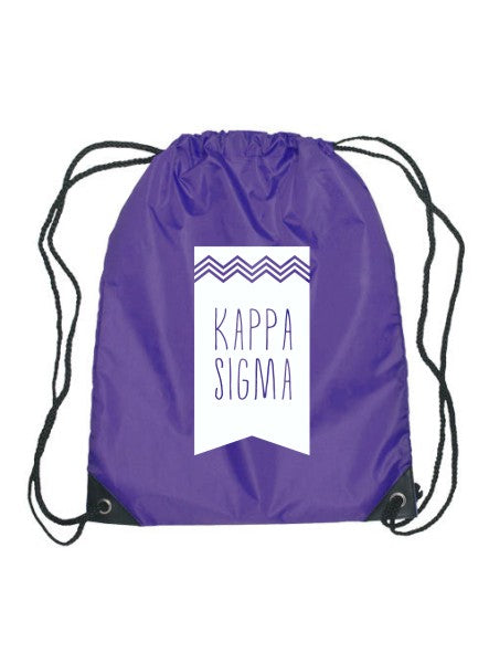 Kappa Sigma Chevron Drawstring Bag