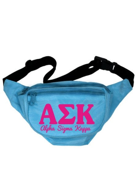 Alpha Sigma Kappa Letters Layered Fanny Pack