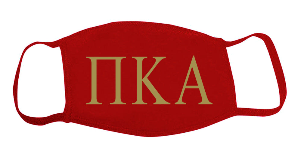Pi Kappa Alpha Face Mask With Big Greek Letters