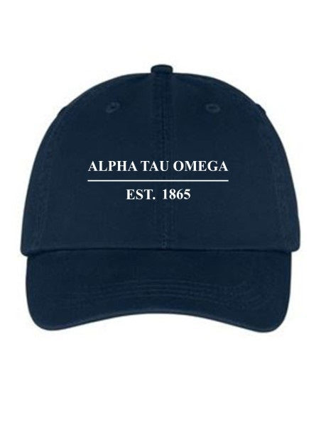 Alpha Tau Omega Line Year Embroidered Hat