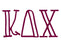 Kappa Delta Chi Inline Greek Letter Sticker - 2.5