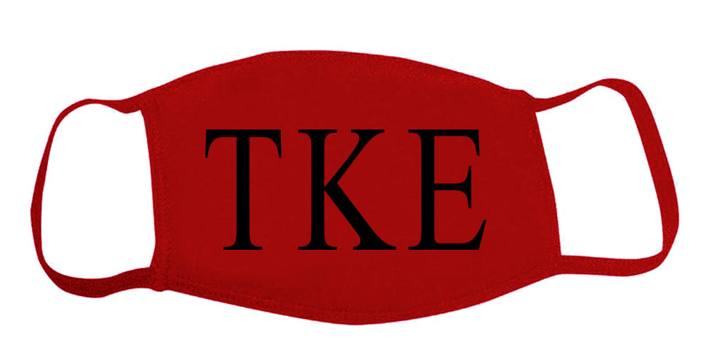 Tau Kappa Epsilon Face Mask With Big Greek Letters
