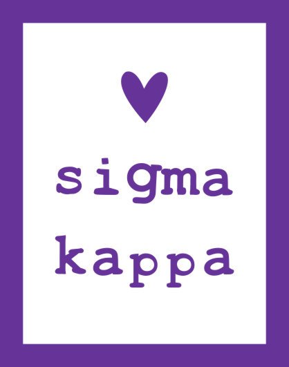 Sigma Kappa Heart Sticker