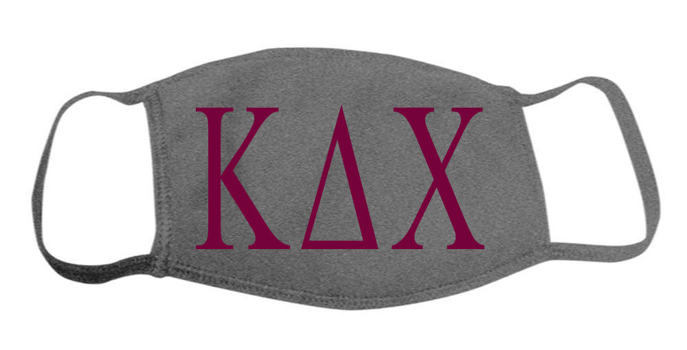 Kappa Delta Chi Face Mask With Big Greek Letters