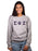Sigma Psi Zeta Crewneck Sweatshirt with Sewn-On Letters
