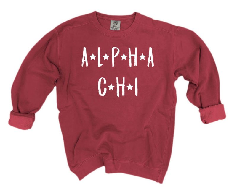 Alpha Chi Omega Comfort Colors Starry Nickname Sorority Sweatshirt