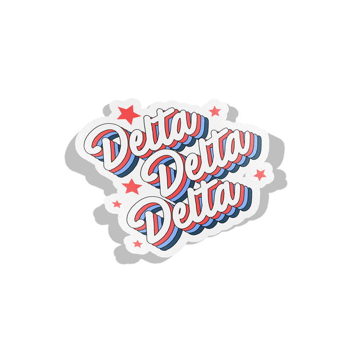 Delta Delta Delta Starry Sorority Decal