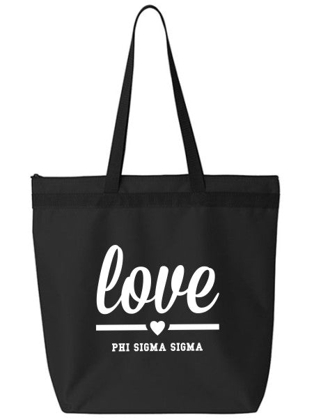 Phi Sigma Sigma Love Tote Bag