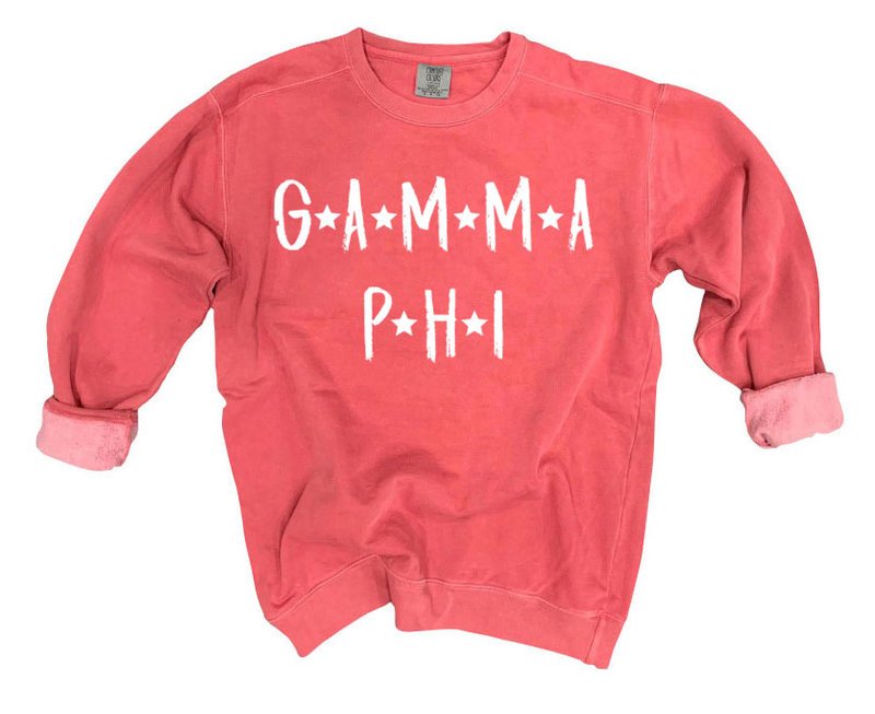 Gamma Phi Beta Comfort Colors Starry Nickname Sorority Sweatshirt