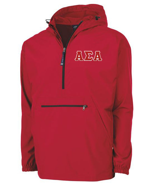 Alpha Sigma Alpha Embroidered Pack and Go Pullover