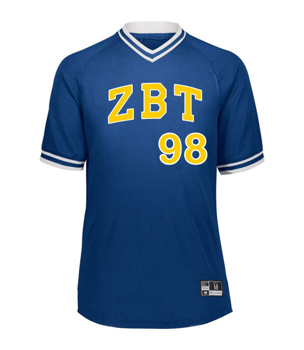 Zeta Beta Tau Retro V-Neck Baseball Jersey