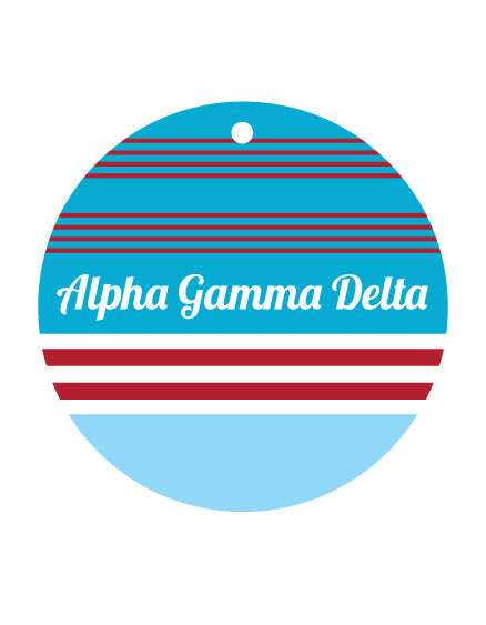 Alpha Gamma Delta Color Block Sunburst Ornament