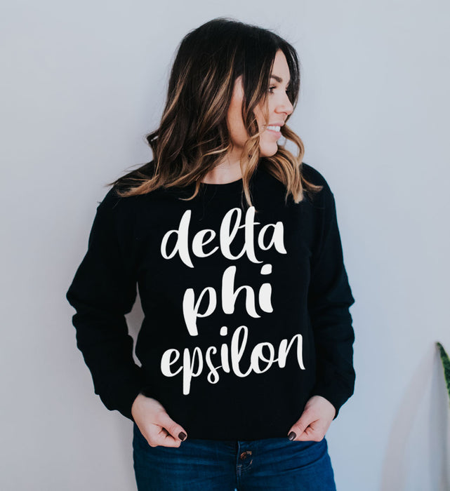 Delta Phi Epsilon Superscript Crewneck Sweatshirt