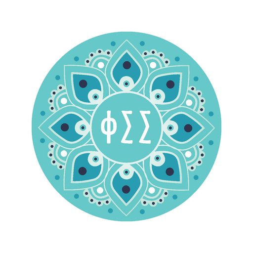 Phi Sigma Sigma Mandala Sticker