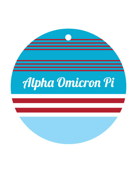 Alpha Omicron Pi Color Block Sunburst Ornament