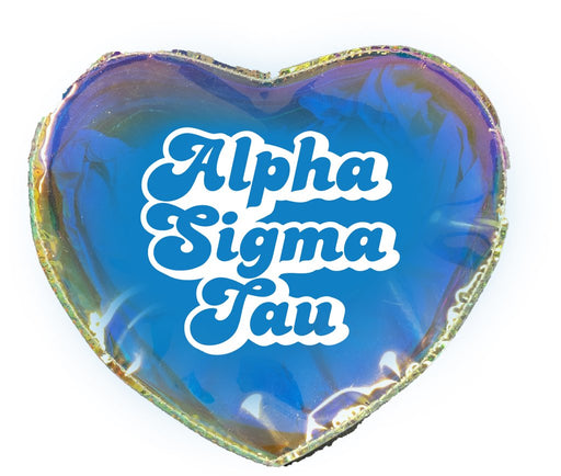 Alpha Sigma Tau Heart Shaped Makeup Bag
