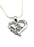 Alpha Epsilon Phi Sterling Silver Heart Pendant with Colored Swarovski Crystal