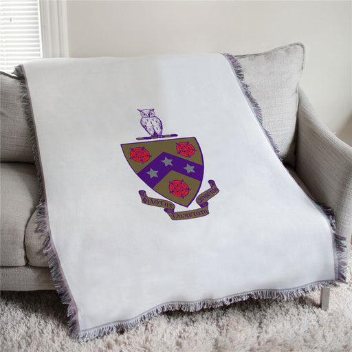 Phi Gamma Delta Color Crest Afghan Blanket Throw