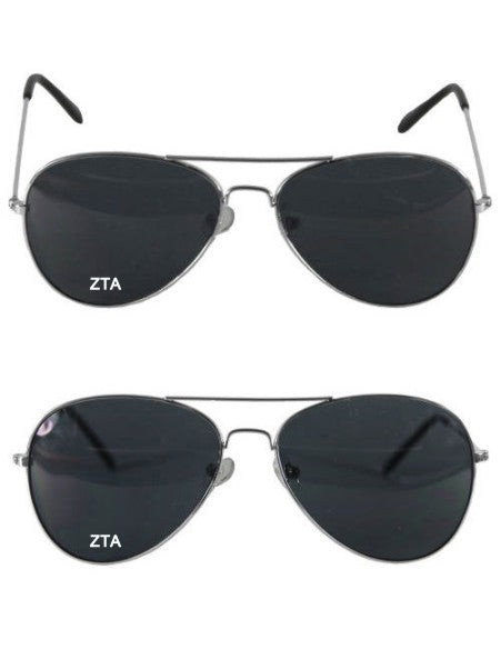 Zeta Tau Alpha Aviator Letter Sunglasses
