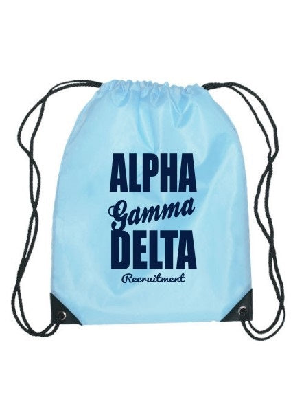Alpha Gamma Delta Cursive Impact Sports Bag