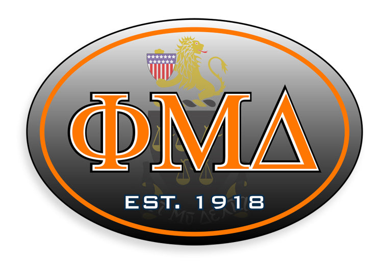 Phi Mu Delta Color Oval Decal Color Oval Decal