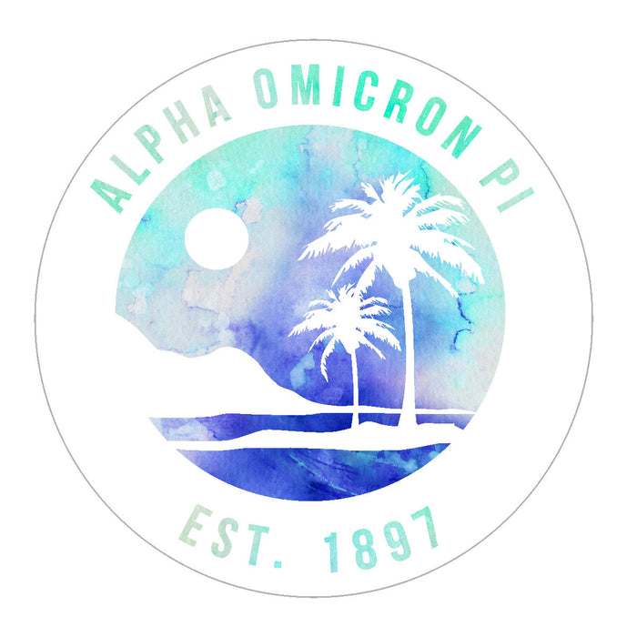 Alpha Omicron Pi Oasis Sticker