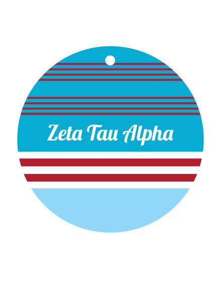 Zeta Tau Alpha Color Block Sunburst Ornament