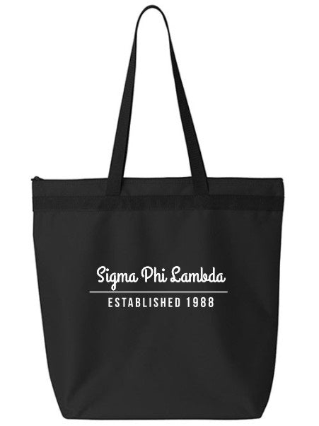 Sigma Phi Lambda Year Established Tote Bag