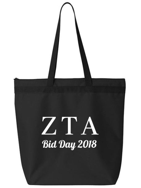 Zeta Tau Alpha Roman Letters Event Tote Bag