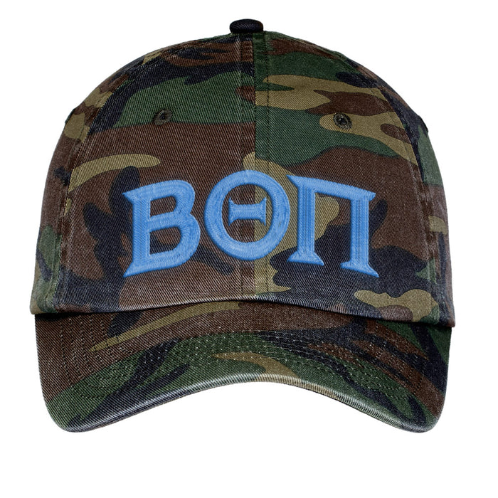 Beta Theta Pi Letters Embroidered Camouflage Hat