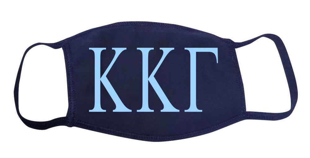 Kappa Kappa Gamma Face Mask With Big Greek Letters