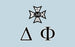 Delta Phi Fraternity Flag Sticker