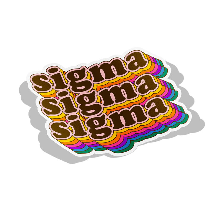 Sigma Sigma Sigma Retro Sorority Decal
