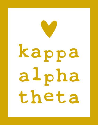 Kappa Alpha Theta Heart Sticker